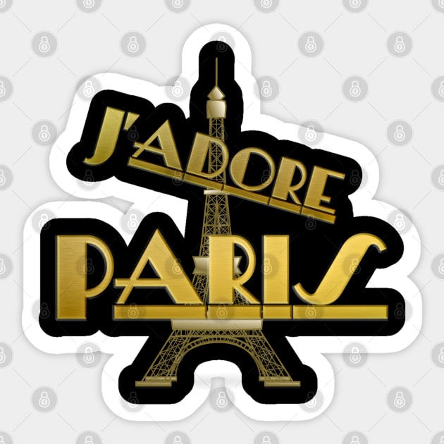 J'adore Paris Sticker by STYLISH CROWD TEES